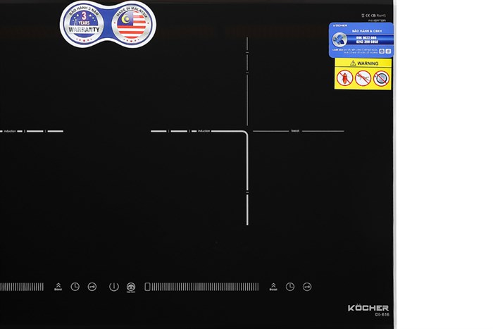 Bếp từ đôi lắp âm Kocher DI-616 Màu Đen