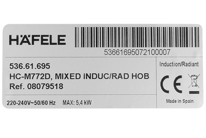 Bếp từ hồng ngoại lắp âm Hafele HC-M772D (536.61.695) Màu Đen