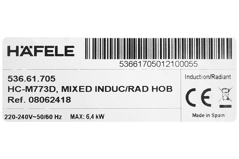 Bếp từ hồng ngoại 3 vùng nấu lắp âm Hafele HC-M773D (536.61.705) - 9