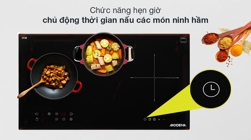 Bếp từ hồng ngoại 3 vùng nấu lắp âm Modena BK 1731 - 11