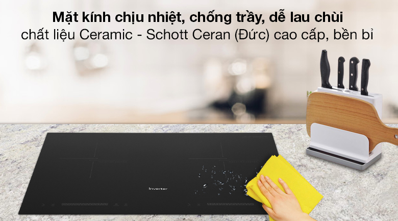 Mặt kính cao cấp - Bếp từ đôi Junger CEJ-201-II