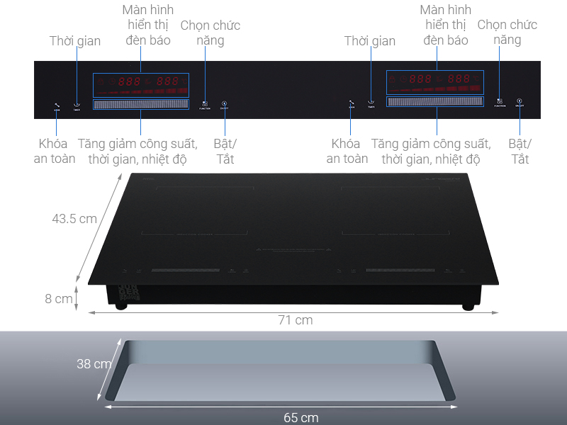 Bếp từ đôi Junger CEJ-200-II