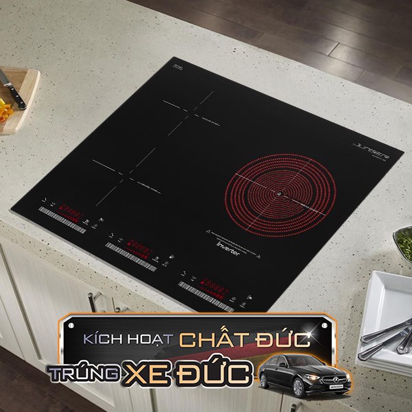 Bếp từ hồng ngoại 3 vùng nấu âm Junger CEJ-300-IIF 5400W