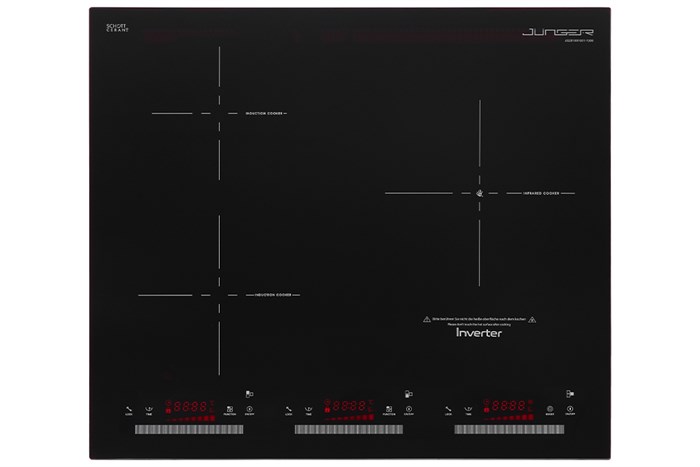 Bếp từ hồng ngoại 3 vùng nấu âm Junger CEJ-300-IIF 5400W Màu Đen