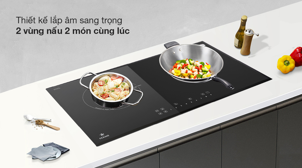 Bếp từ đôi lắp âm Pramie 2201