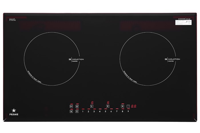 Bếp từ đôi lắp âm Pramie 2201 Màu Đen