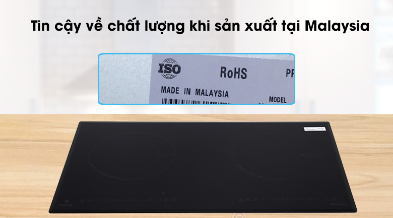 Bếp từ hồng ngoại Pramie 2105 - Đảm bảo về chất lượng và thiết kế với thương hiệu Pramie uy tín của Đức, sản xuất tại Malaysia