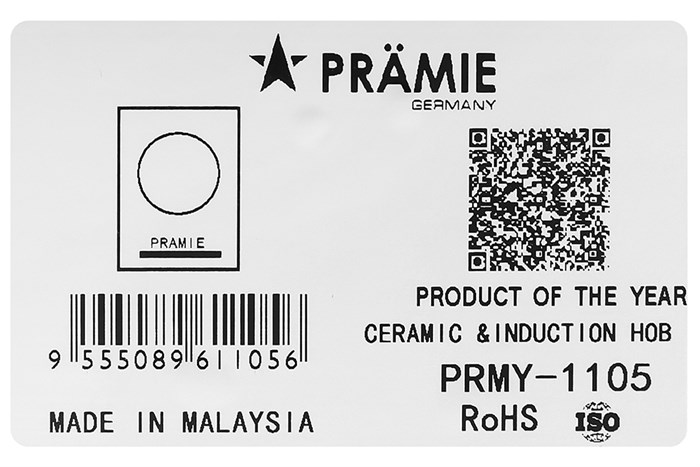 Bếp từ đơn lắp âm Pramie 1105 Màu Bạc