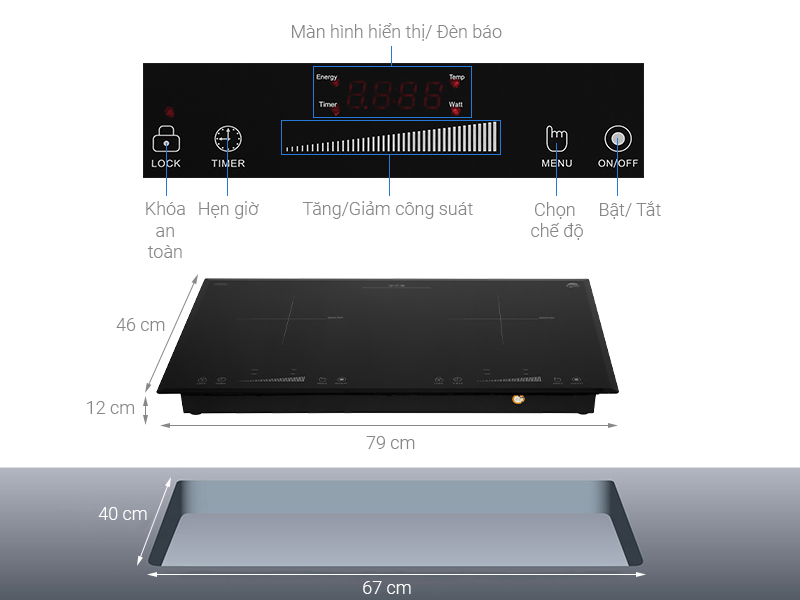 Bếp từ đôi Iruka I-22