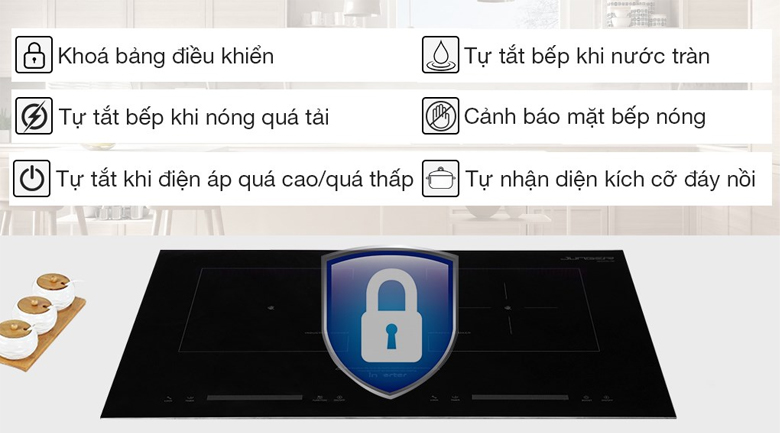 Bếp từ hồng ngoại Junger SIS-66 - Tính năng an toàn