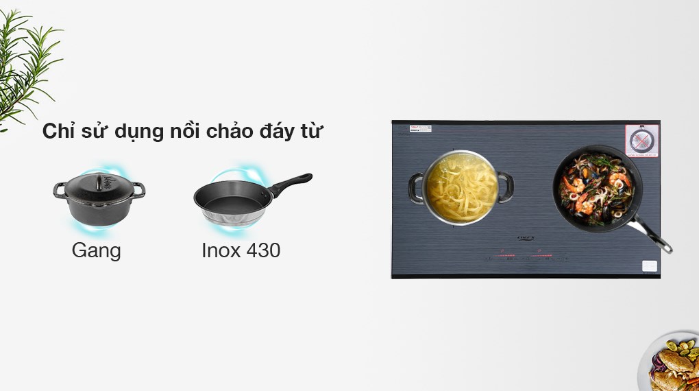 Bếp từ đôi lắp âm Chef's EH - DIH888E