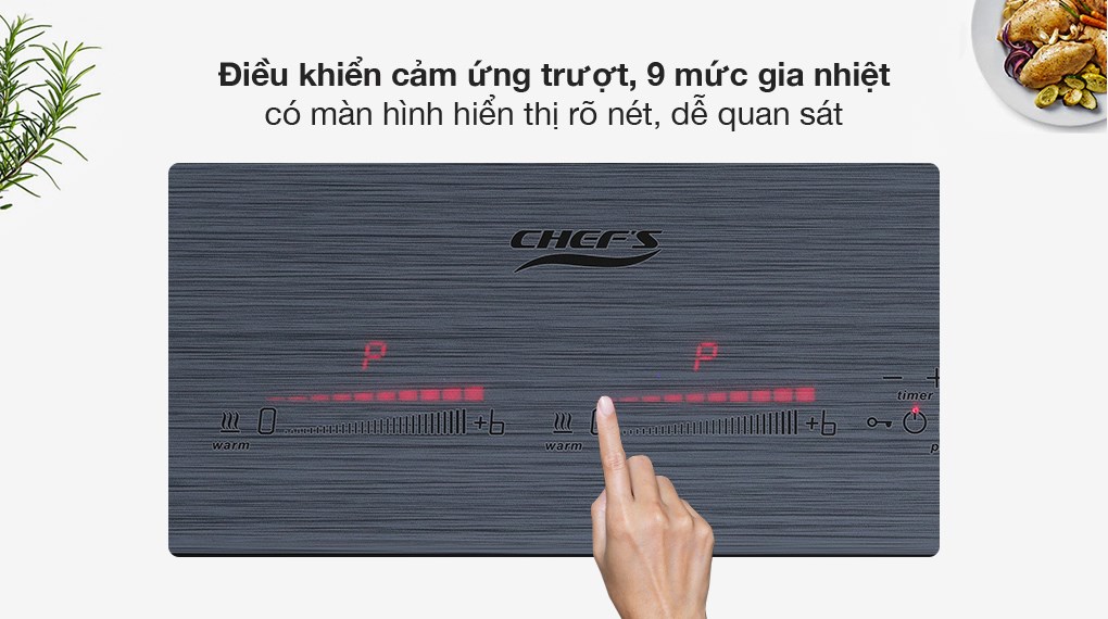 Bếp từ đôi lắp âm Chef's EH - DIH888E