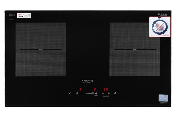 Bếp từ đôi lắp âm Chef's EH - DIH328 Màu Đen