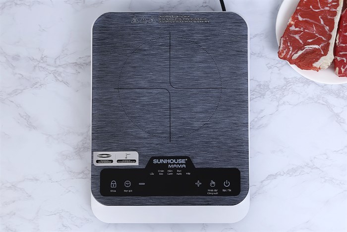 Bếp từ Sunhouse Mama SHD6858 Màu Trắng - Bạc