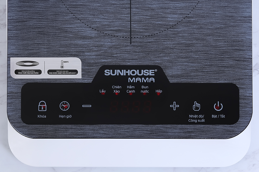 Bếp từ Sunhouse Mama SHD6858 Màu Trắng - Bạc