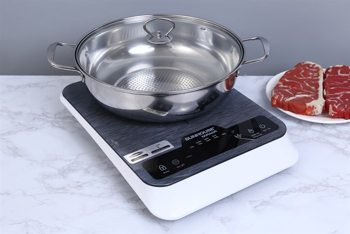 Bếp từ Sunhouse Mama SHD6858 Màu Trắng - Bạc