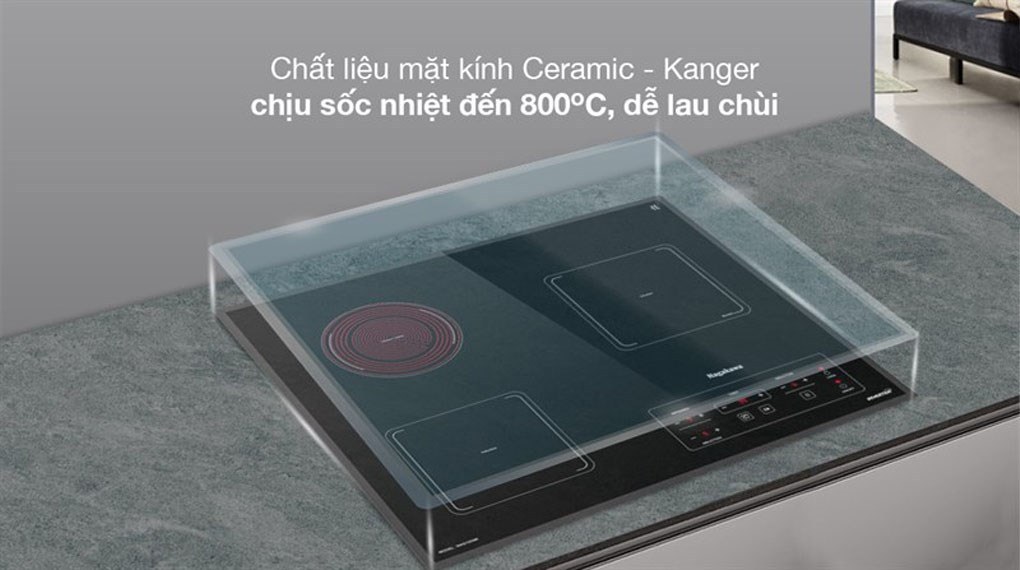 Bếp từ hồng ngoại 3 vùng nấu lắp âm Nagakawa NAG1253M