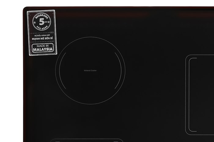Bếp từ hồng ngoại 3 vùng nấu lắp âm Nagakawa NAG1253M Màu Đen