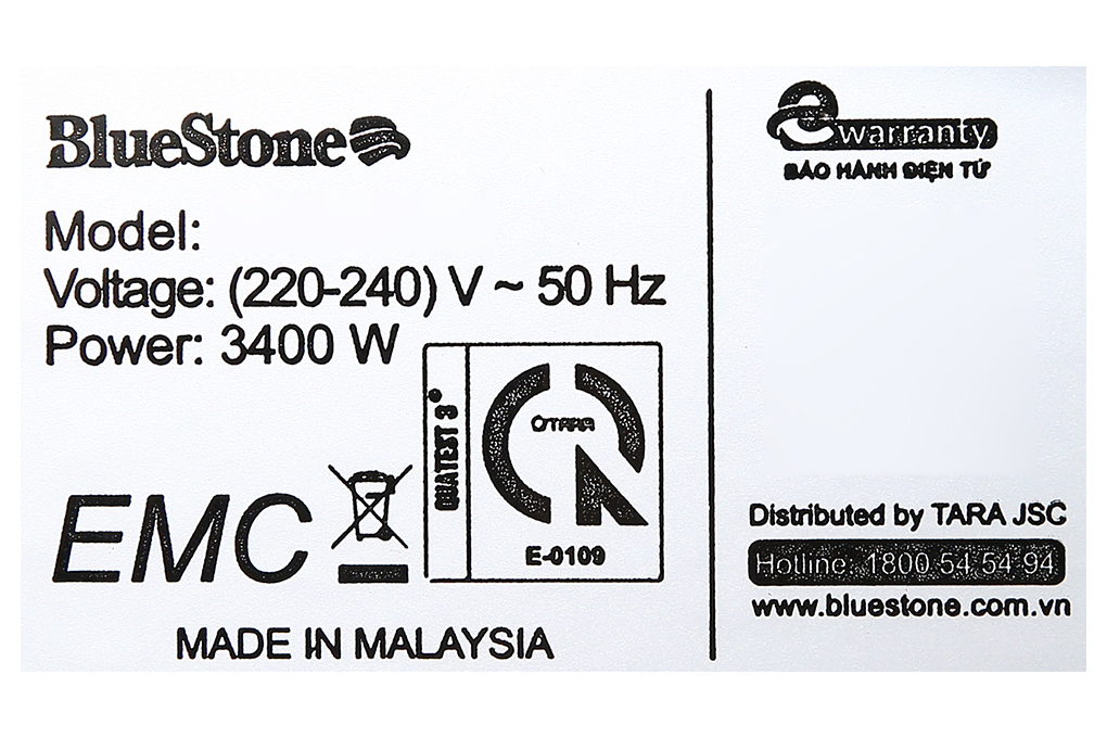 Bếp từ đôi âm BlueStone ICB-6917 3400W Màu Đen