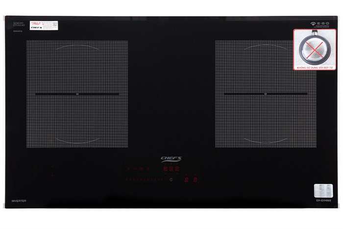 Bếp từ đôi lắp âm Chef's EH-DIH666 Màu Đen