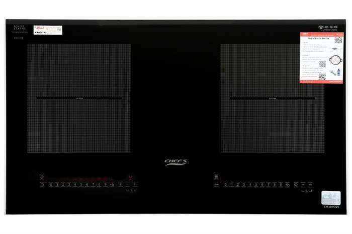 Bếp từ đôi lắp âm Chef's EH-DIH326 Màu Đen
