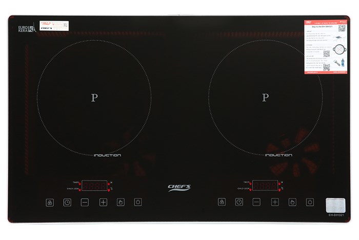 Bếp từ đôi lắp âm Chef's EH-DIH321 Màu Đen