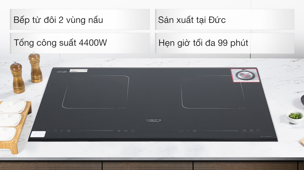 Bếp từ đôi lắp âm Chef's EH-DIH320