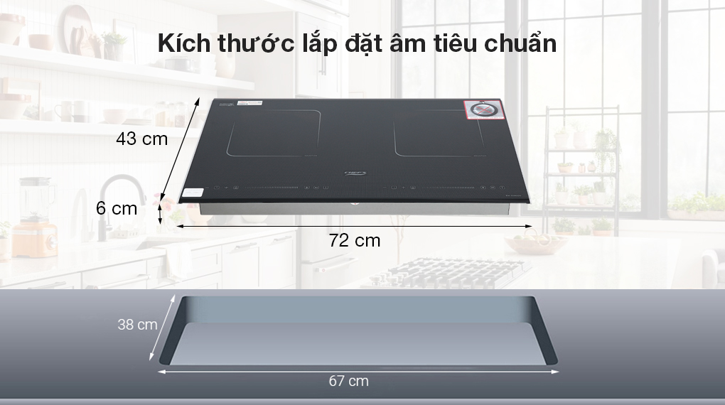 Bếp từ đôi lắp âm Chef's EH-DIH320