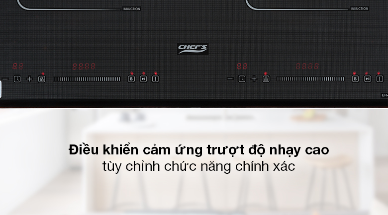 Bếp từ đôi lắp âm Chef's EH-DIH320 - Điều khiển cảm ứng trượt độ nhạy cao, thao tác dễ dàng cả khi tay đang ướt