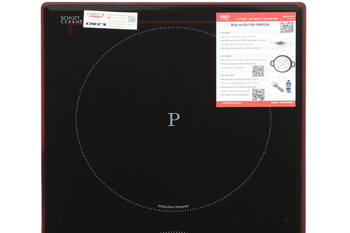 Bếp từ đôi lắp âm Domino Chef's EH - DIH32A Màu Đen