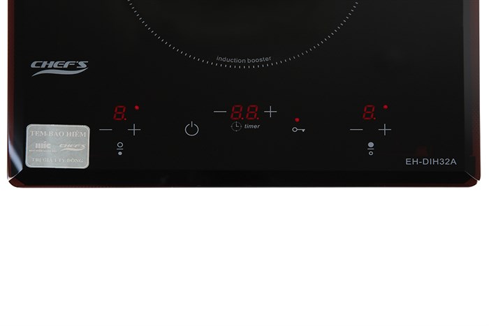 Bếp từ đôi lắp âm Domino Chef's EH - DIH32A Màu Đen
