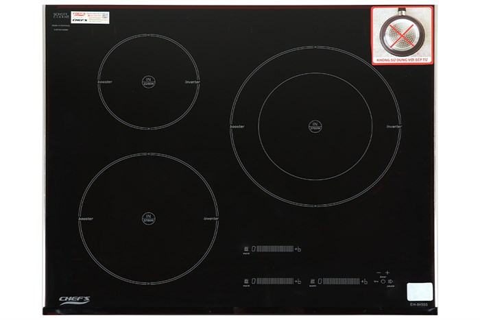Bếp từ 3 vùng nấu lắp âm Chef's EH-IH555 Màu Đen