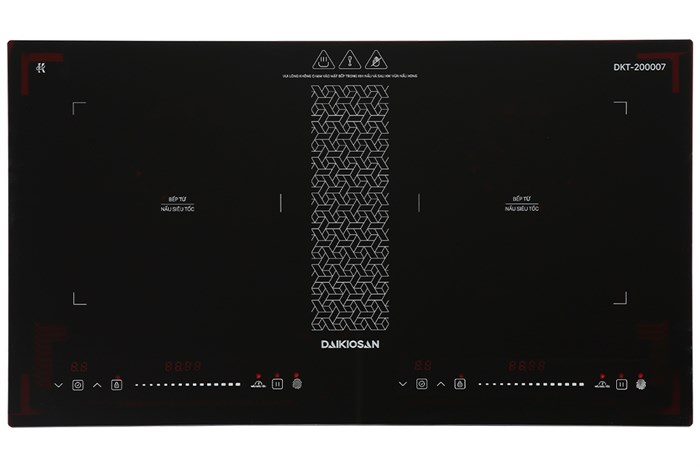Bếp từ đôi lắp âm Daikiosan DKT-200007 Màu Đen