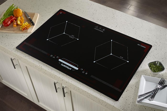 Bếp từ đôi lắp âm Daikiosan DKT-200002 Màu Đen