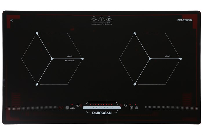 Bếp từ đôi lắp âm Daikiosan DKT-200002 Màu Đen