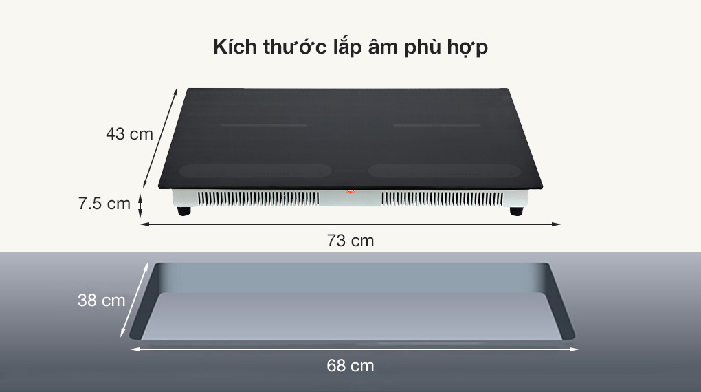 Bếp từ đôi lắp âm Daikiosan DKT-200006