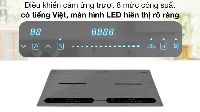 Bếp từ đôi Daikiosan DKT-200006 - Bảng điều khiển