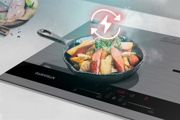 Bếp từ đôi lắp âm Daikiosan DKT-200003N Màu Xám