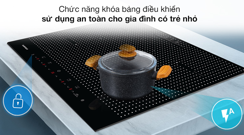 Khóa trẻ em - Bếp từ bốn vùng nấu Daikiosan DKT-400001