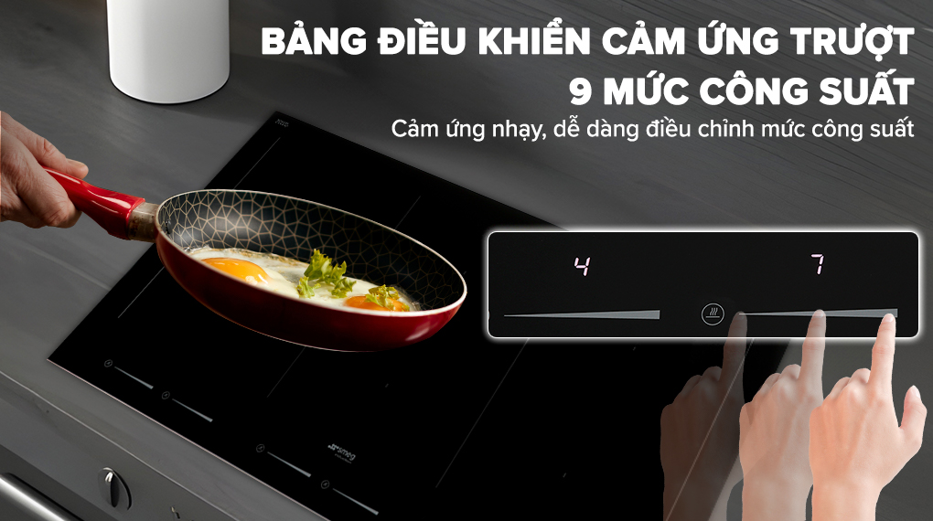 Bảng điều khiển - Bếp từ đa vùng nấu Smeg SIM693WLDR (535.64.169)