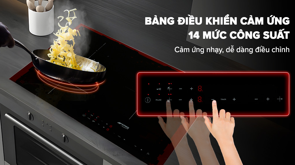 Bảng điều khiển - Bếp từ 3 vùng nấu Smeg SI5632D (536.64.091) 