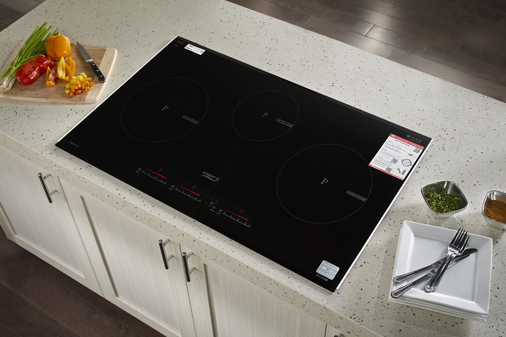 Bếp từ 3 vùng nấu lắp âm Chef's EH - IH536 Màu Đen