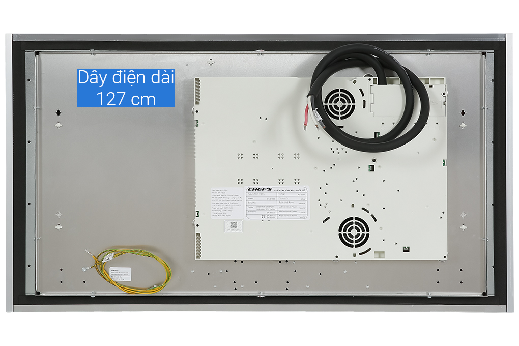 Bếp từ 3 vùng nấu lắp âm Chef's EH - IH536 Màu Đen