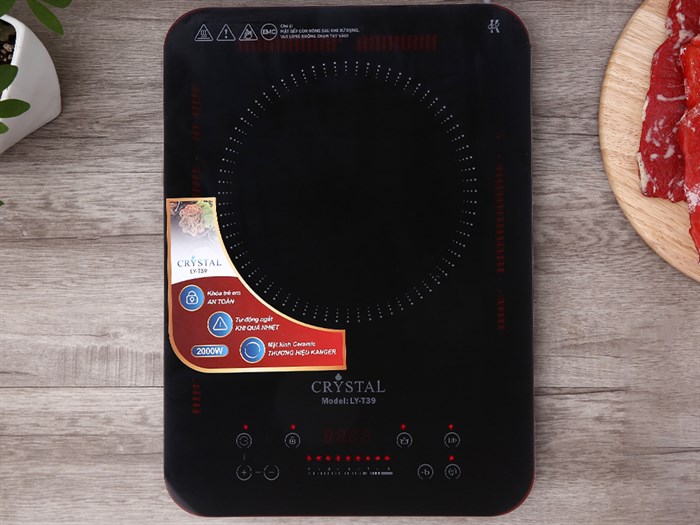 Bếp từ Crystal LY-T39 Màu Đen