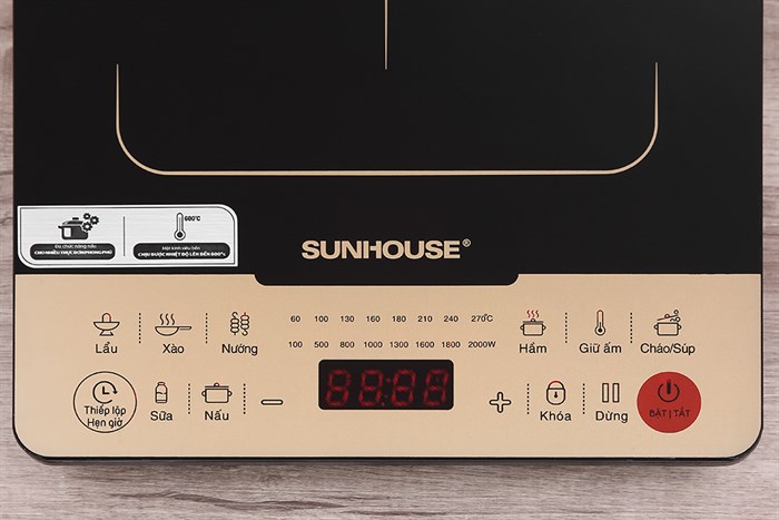 Bếp từ đơn Sunhouse SHD6867 2000W Màu Đen