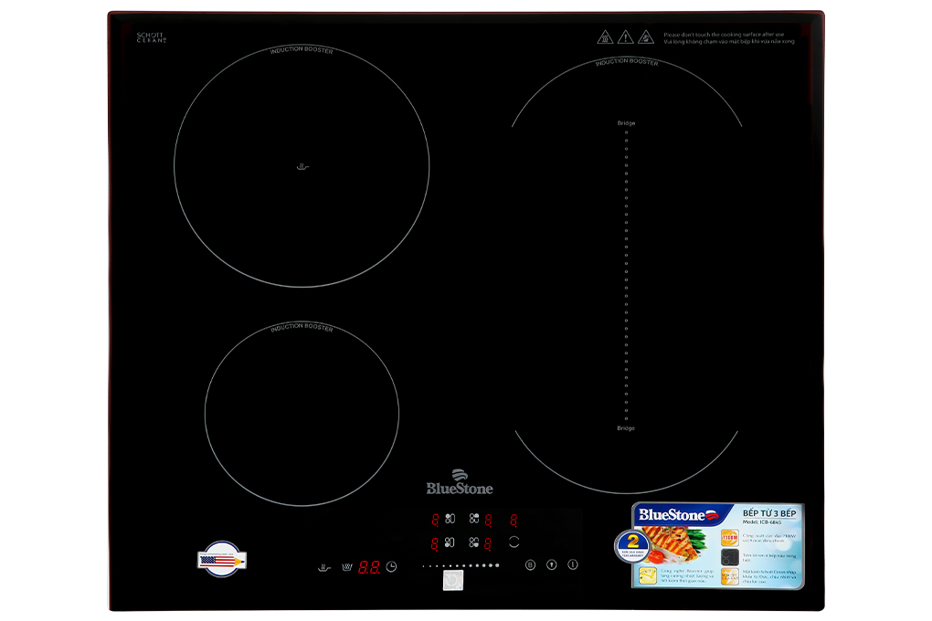 Loại nồi sử dụng - Bếp từ 3 vùng nấu lắp âm BlueStone ICB-6845 