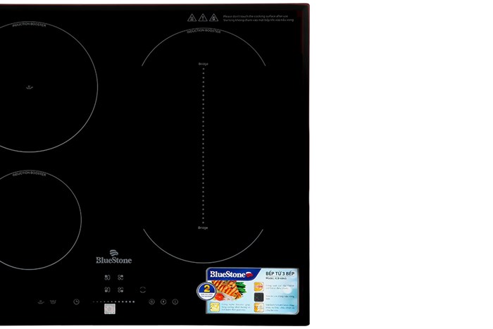 Bếp từ 3 vùng nấu lắp âm BlueStone ICB-6845 Màu Đen