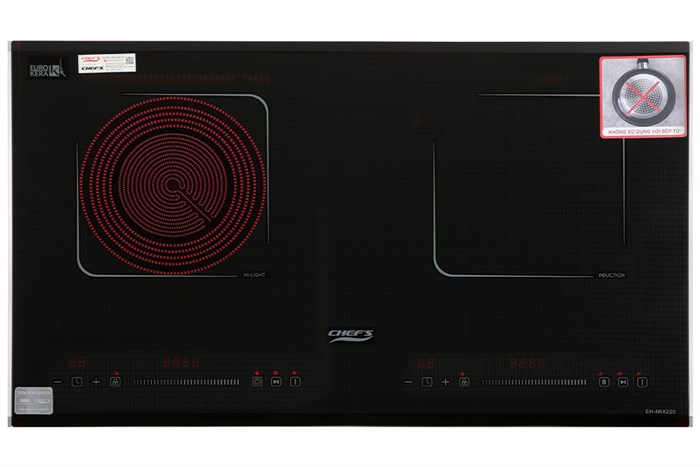 Bếp từ hồng ngoại lắp âm Chef's EH-MIX220 Màu Đen