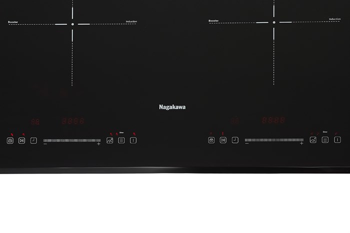 Bếp từ đôi lắp âm Nagakawa NK2C05MB Màu Đen