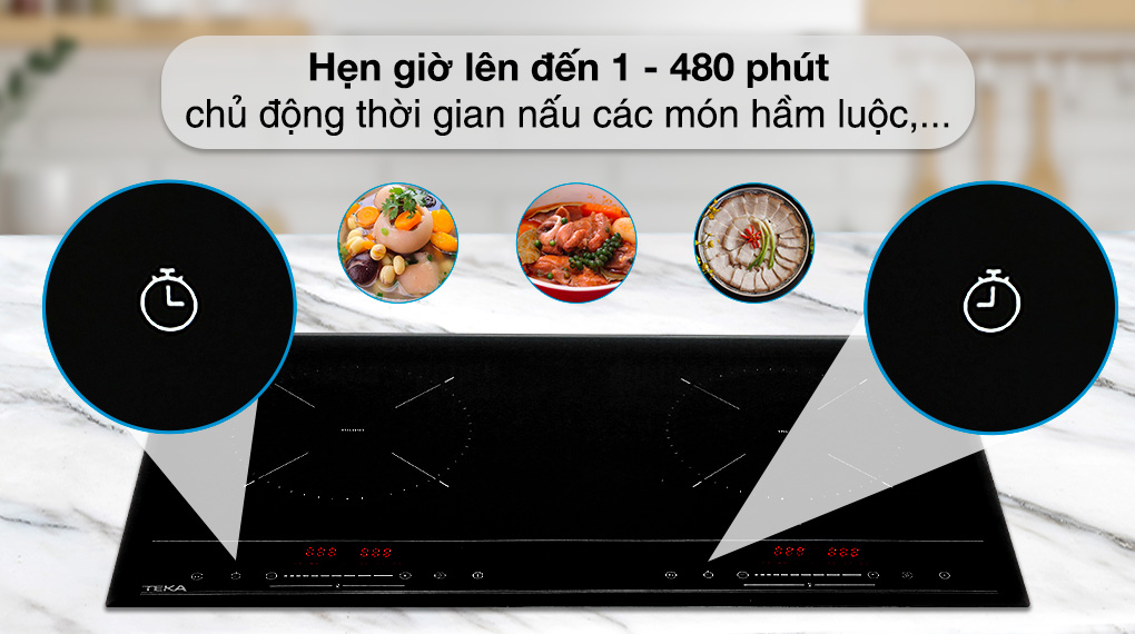 Hẹn giờ - Bếp từ hồng ngoại lắp âm Teka HIC 7320 D